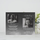 灰色の葬儀順番の折り畳みプログラム (スタンド正面)