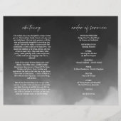 灰色の葬儀順番の折り畳みプログラム (裏面)