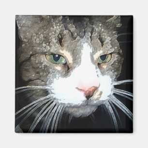 灰色の虎猫の磁石 マグネット