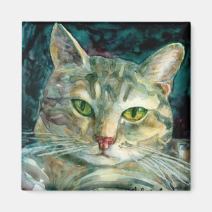 灰色の虎猫の磁石 マグネット