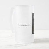 灰色の虎猫猫 フロストグラスビールジョッキ (正面左)