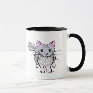 灰色の虎猫 マグカップ