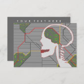 灰色の論理頭蓋骨 招待状 (正面/裏面)