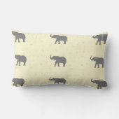 灰色の象のシルエット ランバークッション (裏面)