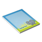 灰色の象のメモ帳 ノートパッド (アングル)