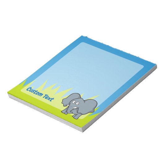 灰色の象のメモ帳 ノートパッド (回転)