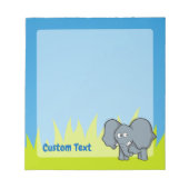 灰色の象のメモ帳 ノートパッド (正面)