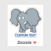 灰色の象の漫画 シール (シート)