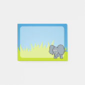 灰色の象の漫画 ポストイット (正面)