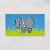 灰色の象の漫画 名刺 (裏面)