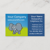 灰色の象の漫画 名刺 (正面)