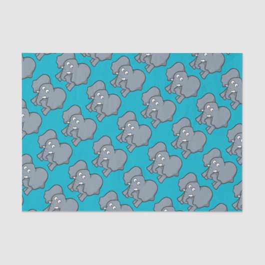 灰色の象の漫画 薄葉紙 (正面)