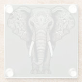 灰色の象 ガラスコースター (裏面)