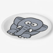 灰色の象 ペーパープレート (アングル)