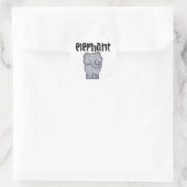 灰色の象 ラウンドシール (バッグ)