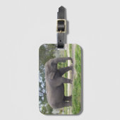 灰色の象 ラゲッジタグ (正面縦)