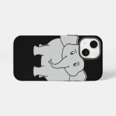 灰色の象 iPhoneケース (裏面横)