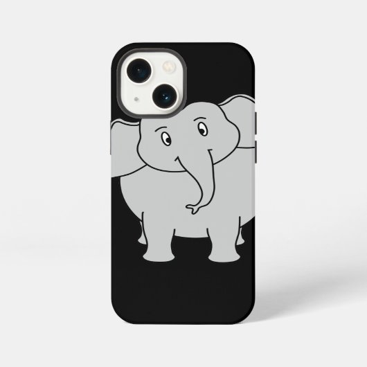 灰色の象 iPhoneケース (裏面)