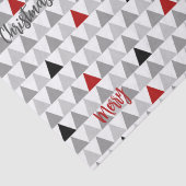 灰色の赤いメリークリスマスギフトラッピング 薄葉紙 (詳細)