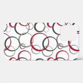 灰色の赤い円（白） Case-Mate iPhoneケース (裏面 (横))