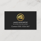 灰色の赤い金ゴールドの手作り層 名刺 (裏面)