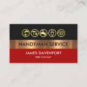 灰色の赤い金ゴールドの手作り層 名刺 (正面)