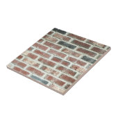 灰色の赤レンガの壁の背景レンガのテクスチャ タイル (側面)