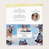 灰色の足は-写真のコラージュ-犬の犬小屋を印刷します 名刺 (外部フラット)