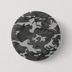 灰色の軍隊のカムフラージュ 缶バッジ