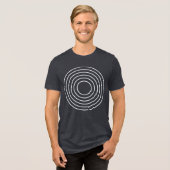 灰色の輪郭のRholmn トライブレンドＴシャツ (正面全面)