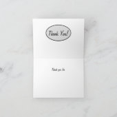 灰色の迷彩柄のカムフラージュはカスタムな感謝していしています サンキューカード (内部)