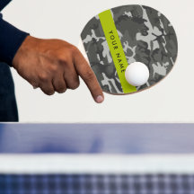 灰色の迷彩模様、お名前、パーソナライズ