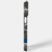 灰色の迷彩模様、お名前、パーソナライズ Case-Mate iPhoneケース (裏面 / 右)