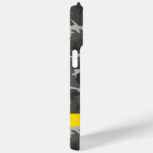 灰色の迷彩模様、お名前、パーソナライズ Case-Mate iPhoneケース (裏面 / 右)
