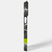 灰色の迷彩模様、お名前、パーソナライズ Case-Mate iPhoneケース (裏面 / 右)