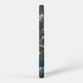 灰色の迷彩模様、お名前、パーソナライズ SAMSUNG GALAXYケース (右側面)