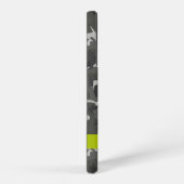 灰色の迷彩模様、お名前、パーソナライズ SAMSUNG GALAXYケース (右側面)