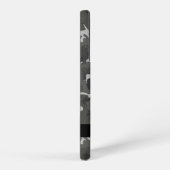 灰色の迷彩模様、お名前、パーソナライズ SAMSUNG GALAXYケース (右側面)