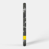 灰色の迷彩模様、お名前、パーソナライズ SAMSUNG GALAXYケース (右側面)