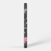 灰色の迷彩模様、お名前、パーソナライズ SAMSUNG GALAXYケース (右側面)