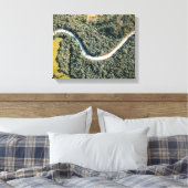 灰色の道路の空中写真 キャンバスプリント (インサイチュ (寝室))