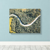 灰色の道路の空中写真 キャンバスプリント (インサイチュ (ウッドフロア))