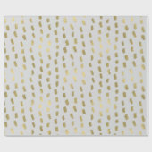 灰色の金ゴールドの魅力の抽象芸術 ラッピングペーパー (フラット)
