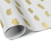 灰色の金ゴールドの魅力の抽象芸術 ラッピングペーパー (ロールコーナー)