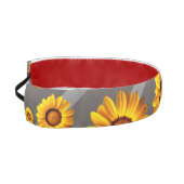 灰色の銀の花に美しい黄色のストライプ花 アスレチックヘッドバンド (左)