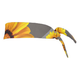 灰色の銀の花に美しい黄色のストライプ花 タイヘッドバンド