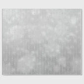 灰色の銀ストライプ色がガラス光沢のあるガラスを滴 ラッピングペーパー (フラット)