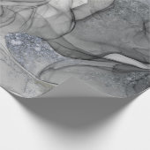 灰色の銀色の感覚 ラッピングペーパー (角)