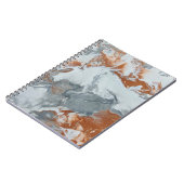 灰色の銅アクリル絵画抽象芸術背景 ノートブック (左側)