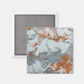 灰色の銅アクリル絵画抽象芸術背景 マグネット (正面/裏面)